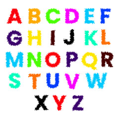 colorful ABC alphabet letters for kids education