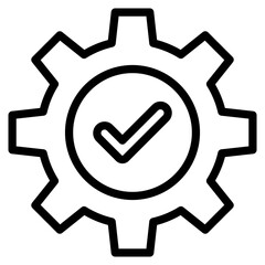 Configuration icon outline vector illustration