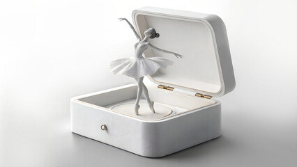 musical box with with a graceful ballerina figurine