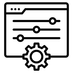 Control panel icon outline vector illustration
