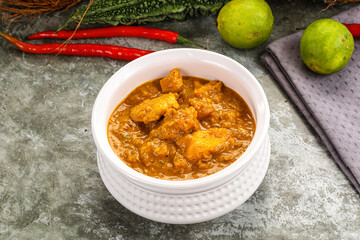 Indian cuisine - spicy chicken curry