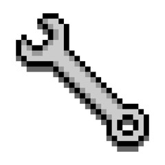 Wrench in pixel art style