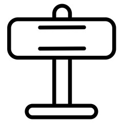 Address sign Line Icon