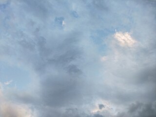 Purple and Neon clouds in the evening sky