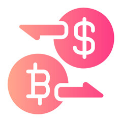 Currency Exchange gradient icon