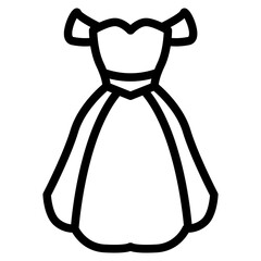 Brides gown Line Icon