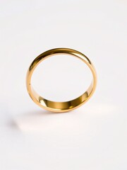 Elegant Gold Wedding Band on Soft Background