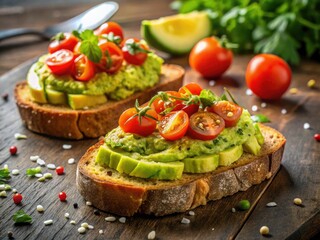 Avocado Toast Recipe: Creamy Guacamole Toast Brunch Menu Item Photo
