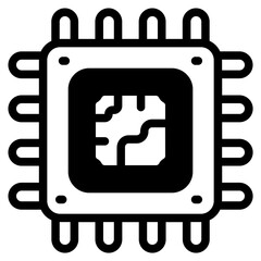 Computer chips Solid Icon