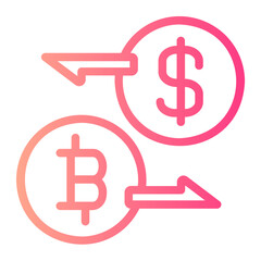 Currency Exchange gradient icon