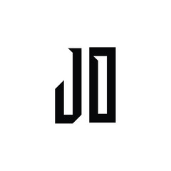 JO monogram logo design letter text name symbol monochrome logotype alphabet character simple logo