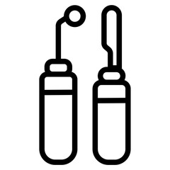 Dental tools Line Icon