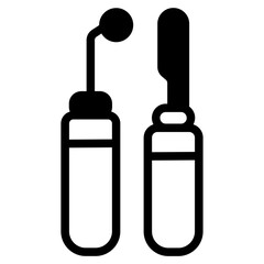 Dental tools Solid Icon