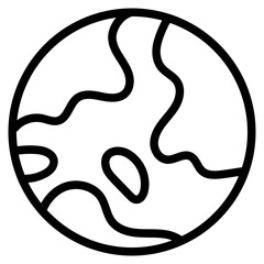 Earth Line Icon