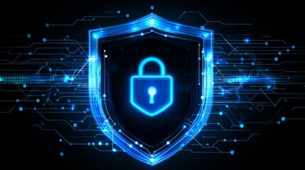 Digital Security Shield Protecting Data Privacy Online