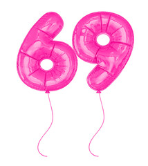 Pink Balloon Number 69