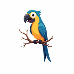 Fototapeta premium Cute parrot on the branch