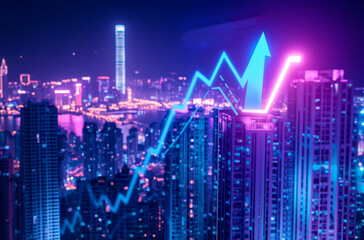 city skyline at night