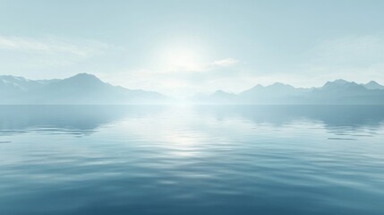 Obraz premium Serene Mountain Lake Peaceful Tranquil Scene