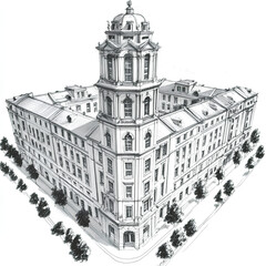 Naklejka premium Palace architecture building
