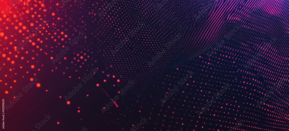 Poster Abstract digital background with vibrant colors and patterns.