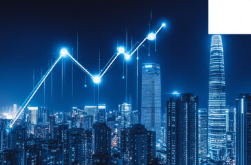 city skyline at night