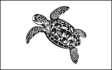 Fototapeta premium turtle silhouette.