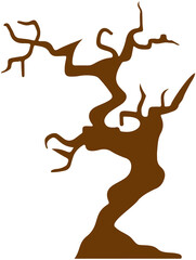 Dry Tree Plant Isolated Icon
