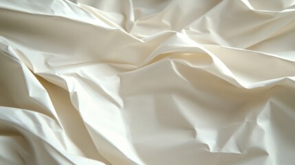 Creamy White Fabric Draped in Soft Folds