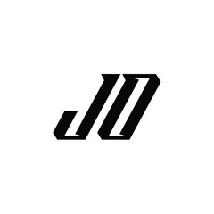 JO monogram logo design letter text name symbol monochrome logotype alphabet character simple logo