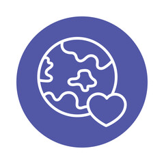 World  Vector Circle Outline icon. Eps file 10