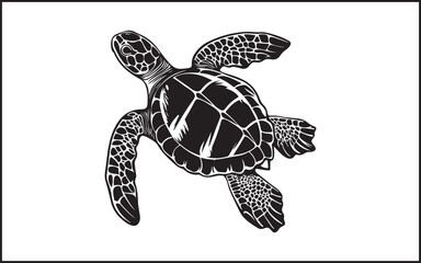 Fototapeta premium turtle silhouette.