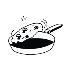 Get this amazing icon of omelet in modern style