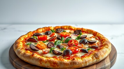 Delicious Pizza: Bifold Brochure Design - High-Quality AI Photo