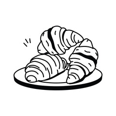 French cuisine, croissant vector design, breakfast, bakery icon