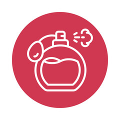 Perfume Vector Circle Outline icon. Eps file 10
