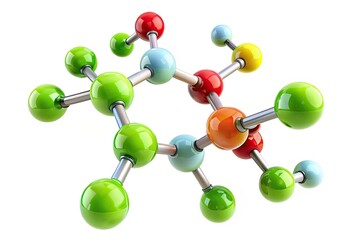 Perchloric Acid Molecular Structure on White Background - Chemical Diagram of HClO4 for Educational and Scientific Uses