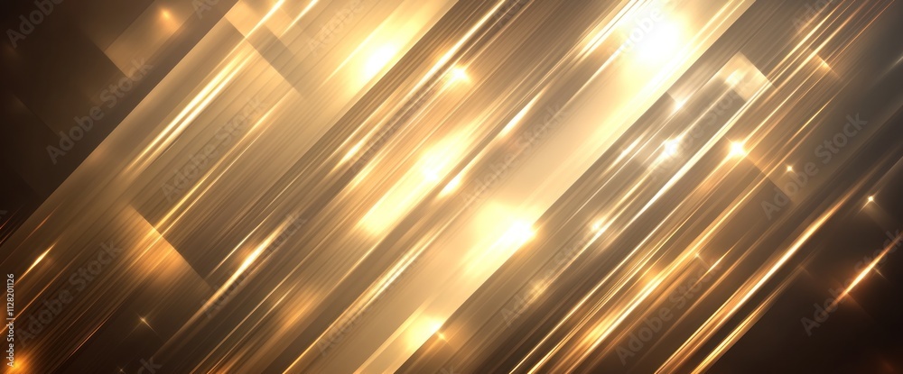 Poster Abstract golden light streaks creating a dynamic and elegant background.