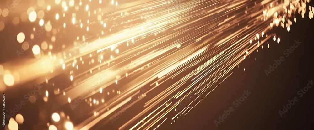 Poster A dynamic display of golden sparks and light streaks creating a vibrant visual effect.