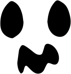 Black Halloween Ghost Face

