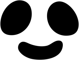 Black Halloween Ghost Face
