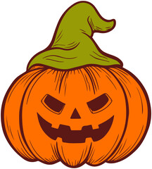 Halloween pumpkin magic hat