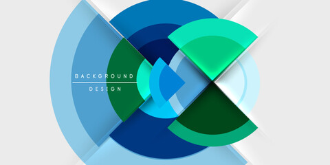 Obraz premium Techno circles and semi circles. Vector Illustration For Wallpaper, Banner, Background, Card, Book Illustration, landing page