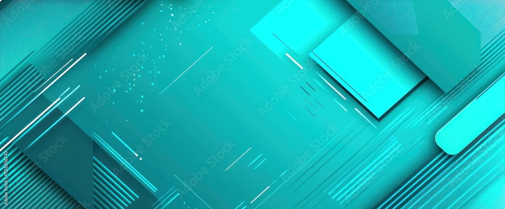 Poster abstract geometric design with shades of teal and lines for modern backgrounds.