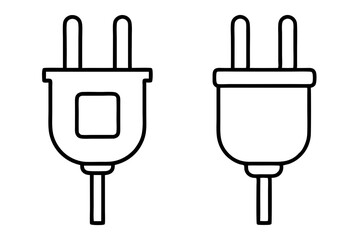 electric plug icon vector.