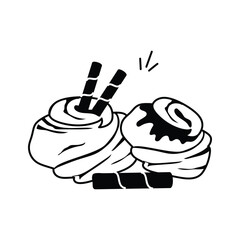 Warm cinnamon rolls with icing, a classic sweet treat