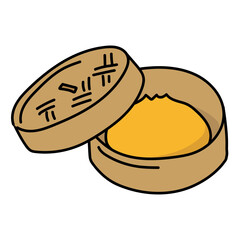 せいろに入ったピザまん