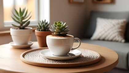 Obraz premium cup of coffee on table