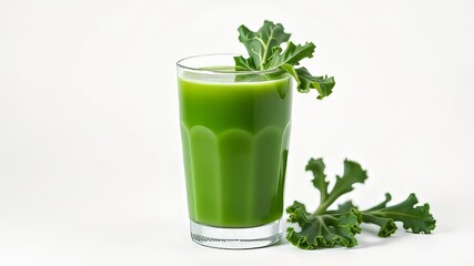"Vibrant Kale Juice Isolated