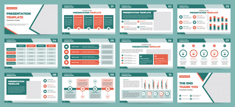 Modern presentation slide templates. Infographic elements template set for web, print, annual report brochure, business flyer leaflet marketing and advertising template. Vector Illustration.